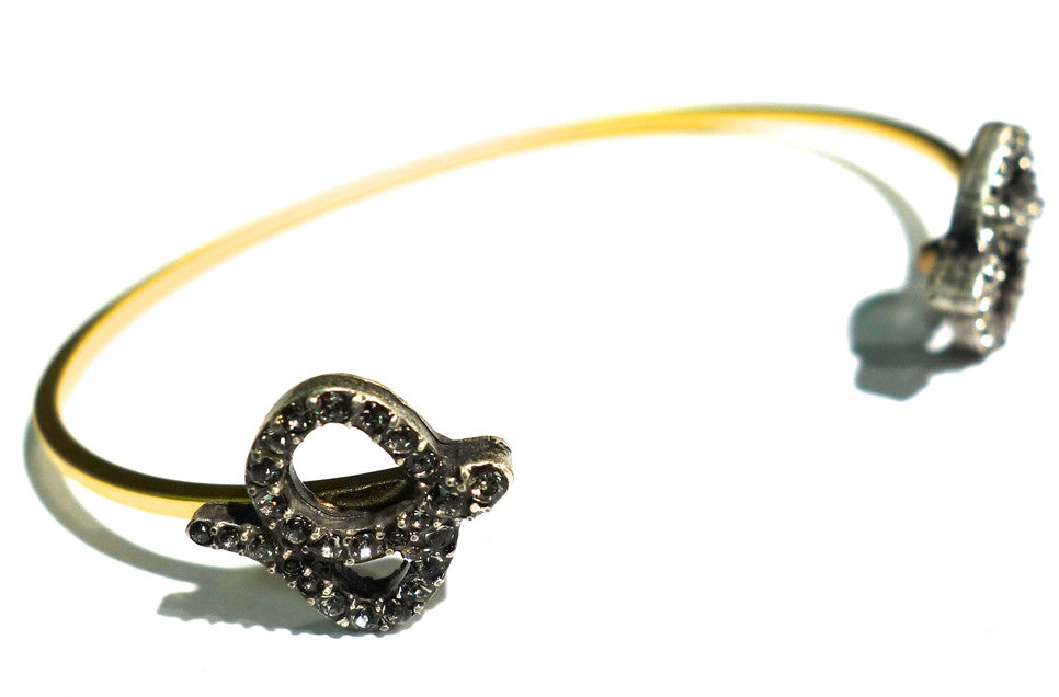 classic snake open cuff wire bracelet